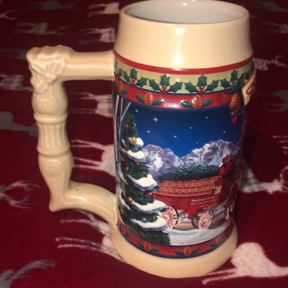 2003 Budweiser Christmas Stein Old Towne Holiday